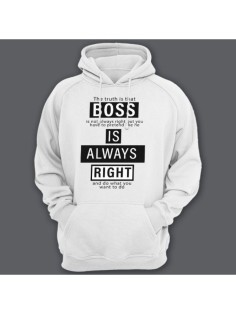 Sharp& Подарок мужчине Белая толстовка оверсайз с принтом