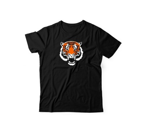 Sharp& Футболка для мужчины с принтом Тигр / оверсайз / с надписью