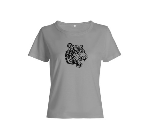 Sharp& Женская футболка с принтом Тигра / оверсайз