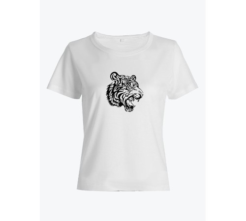 Sharp& Женская футболка с принтом Тигра / оверсайз