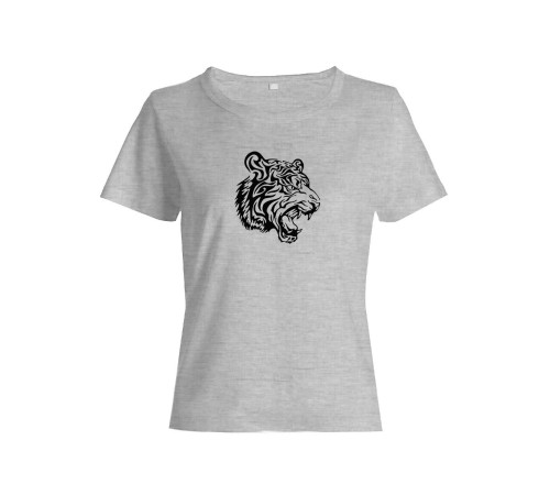 Sharp& Женская футболка с принтом Тигра / оверсайз