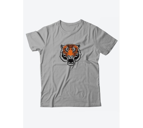 Sharp& Футболка для мужчины с принтом Тигр / оверсайз / с надписью