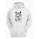 Sharp& Белое худи женское оверсайз с капюшоном с принтом Тигр