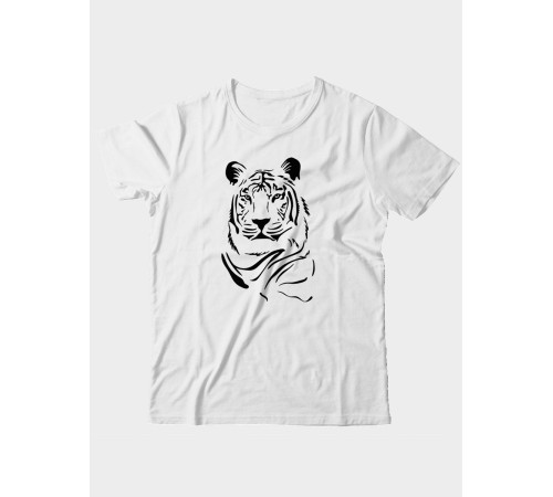 Sharp& Футболка для мужчины с принтом Тигр/Прикольная с надписью