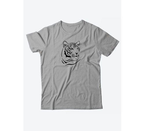 Sharp& Футболка Тигр / Мужская / С надписью / Черная / Белая