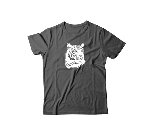 Sharp& Футболка Тигр / Мужская / С надписью / Черная / Белая