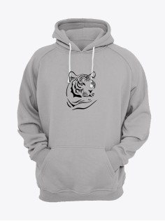 Sharp& Прикольная толстовка с принтом тигр с капюшоном без молнии