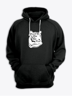 Sharp& Прикольная толстовка с принтом тигр с капюшоном без молнии