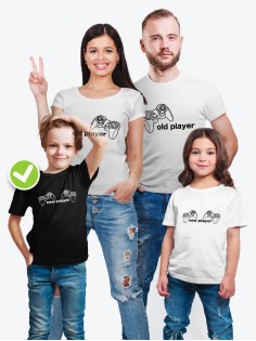 Sharp& Футболка с принтом family look оверсайз