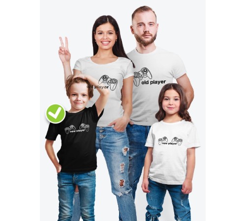 Sharp& Футболка с принтом family look оверсайз