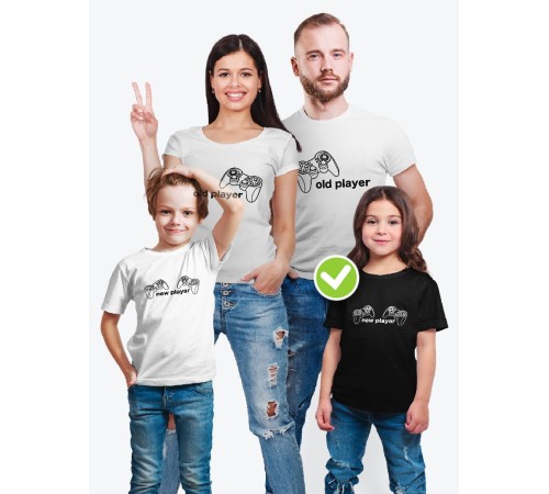 Sharp& Футболка с принтом family look оверсайз