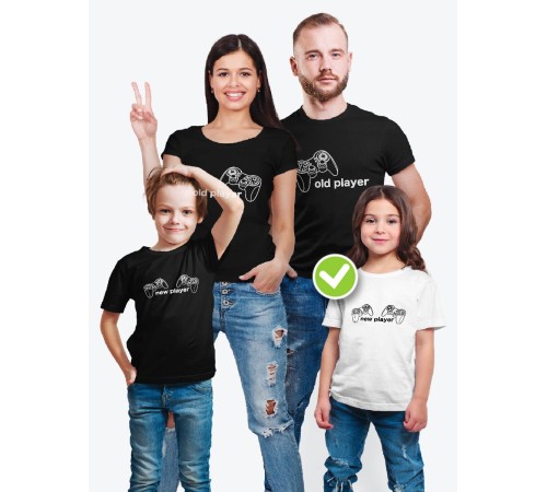 Sharp& Футболка с принтом family look оверсайз