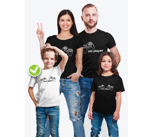 Sharp& Футболка с принтом family look оверсайз