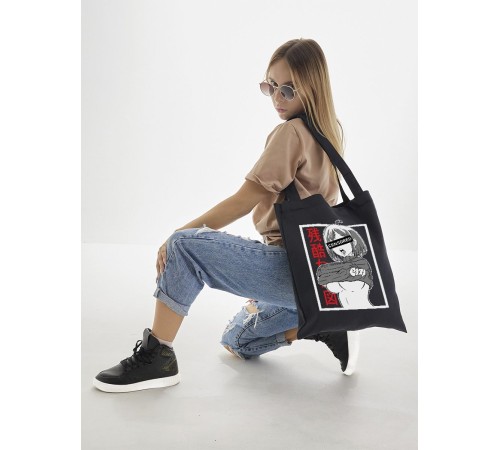 Sharp& Сумка шоппер черный Аниме женская