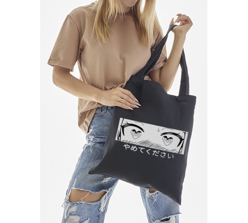 "Толстовки, свитшоты и худи Sharp&Shop" Сумка шоппер черный Аниме женская