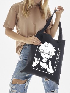 "Толстовки, свитшоты и худи Sharp&Shop" Сумка шоппер черный Аниме женская