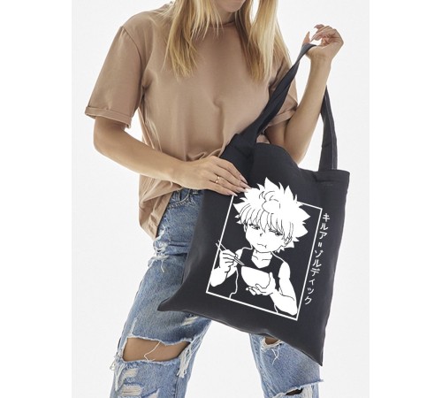 "Толстовки, свитшоты и худи Sharp&Shop" Сумка шоппер черный Аниме женская