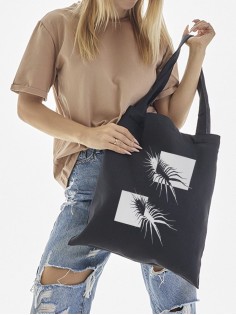 "Толстовки, свитшоты и худи Sharp&Shop" Сумка шоппер черный Аниме женская