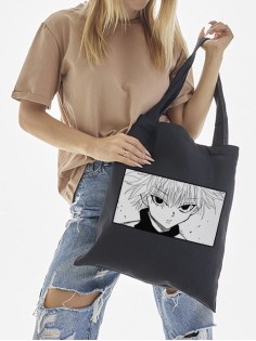 "Толстовки, свитшоты и худи Sharp&Shop" Сумка шоппер черный Аниме женская