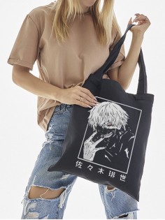 "Толстовки, свитшоты и худи Sharp&Shop" Сумка шоппер черный Аниме женская