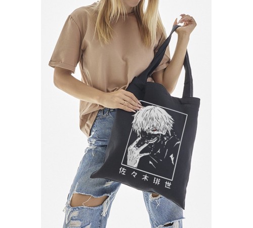 "Толстовки, свитшоты и худи Sharp&Shop" Сумка шоппер черный Аниме женская