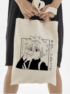 "Толстовки, свитшоты и худи Sharp&Shop" Сумка шоппер бежевый Аниме женская