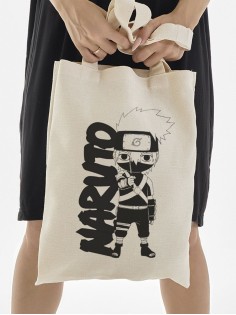 "Толстовки, свитшоты и худи Sharp&Shop" Сумка шоппер бежевый Аниме женская