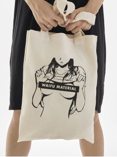 "Толстовки, свитшоты и худи Sharp&Shop" Сумка шоппер бежевый Аниме женская