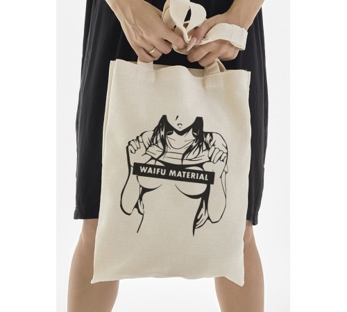 "Толстовки, свитшоты и худи Sharp&Shop" Сумка шоппер бежевый Аниме женская