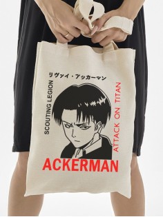 "Толстовки, свитшоты и худи Sharp&Shop" Сумка шоппер бежевый Аниме женская