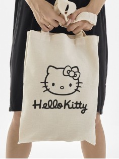 "Толстовки, свитшоты и худи Sharp&Shop" Сумка шоппер бежевый Аниме женская