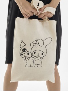 "Толстовки, свитшоты и худи Sharp&Shop" Сумка шоппер бежевый Аниме женская