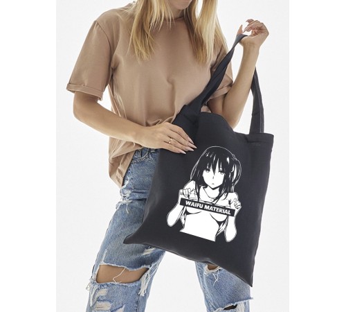 "Толстовки, свитшоты и худи Sharp&Shop" Сумка шоппер черный Аниме женская