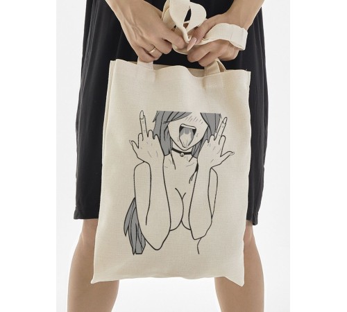 "Толстовки, свитшоты и худи Sharp&Shop" Сумка шоппер бежевый Аниме женская