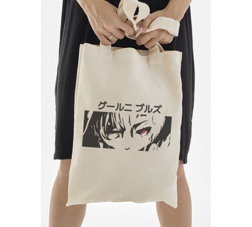 "Толстовки, свитшоты и худи Sharp&Shop" Сумка шоппер бежевый Аниме женская