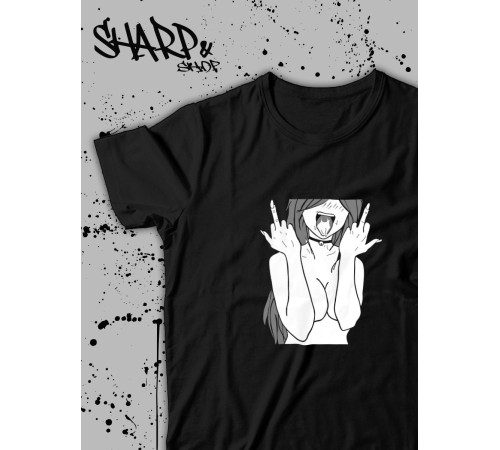 "Толстовки, свитшоты и худи Sharp&Shop" Футболка Аниме мужская женская чёрная