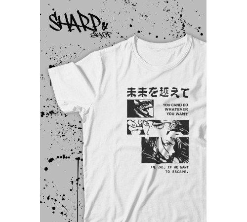 "Толстовки, свитшоты и худи Sharp&Shop" Футболка Аниме мужская женская белая