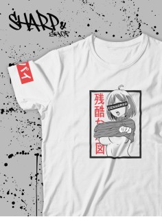 "Толстовки, свитшоты и худи Sharp&Shop" Футболка Аниме белая оверсайз токийский Гуль хантер хантер
