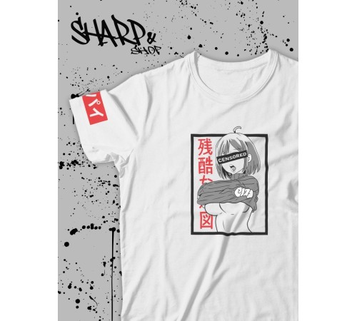 "Толстовки, свитшоты и худи Sharp&Shop" Футболка Аниме белая оверсайз токийский Гуль хантер хантер