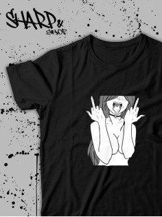 "Толстовки, свитшоты и худи Sharp&Shop" Футболка Аниме мужская женская черная