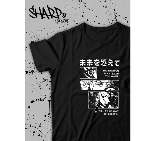 "Толстовки, свитшоты и худи Sharp&Shop" Футболка Аниме мужская женская черная
