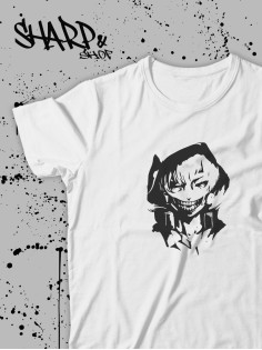 "Толстовки, свитшоты и худи Sharp&Shop" Футболка Аниме белая оверсайз токийский Гуль хантер хантер