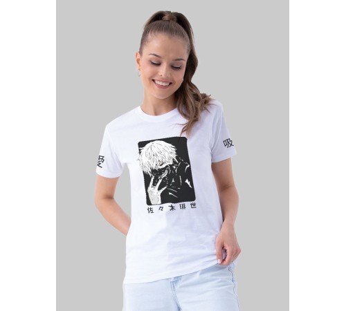 "Толстовки, свитшоты и худи Sharp&Shop" Футболка Аниме белая оверсайз токийский Гуль хантер хантер