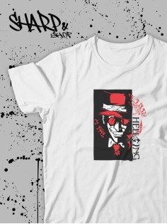 "Толстовки, свитшоты и худи Sharp&Shop" Футболка Аниме белая оверсайз токийский Гуль хантер хантер