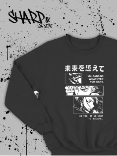 "Толстовки, свитшоты и худи Sharp&Shop" Свитшот Аниме мужской женский чёрный