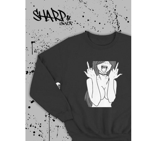 "Толстовки, свитшоты и худи Sharp&Shop" Свитшот Аниме мужской женский чёрный