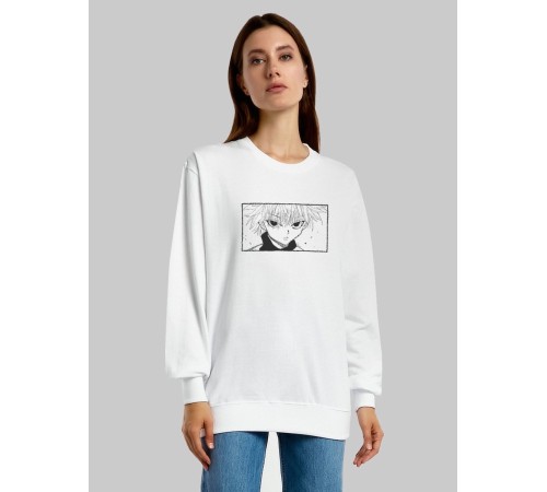 "Толстовки, свитшоты и худи Sharp&Shop" Свитшот Аниме белый оверсайз толстовка кофта с принтом Amine
