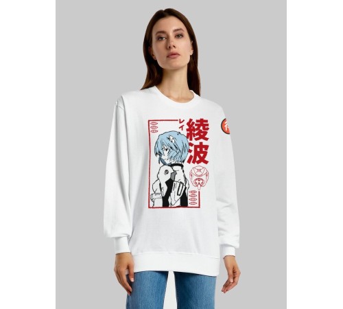 "Толстовки, свитшоты и худи Sharp&Shop" Свитшот Аниме белый оверсайз толстовка кофта с принтом Amine