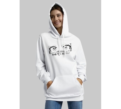 "Толстовки, свитшоты и худи Sharp&Shop" Белое худи Аниме мужское женское кофта