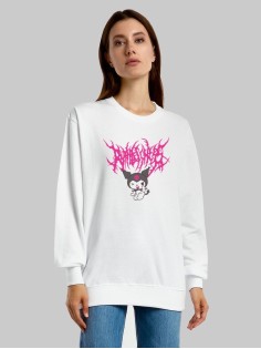 "Толстовки, свитшоты и худи Sharp&Shop" Свитшот Аниме белый оверсайз толстовка кофта с принтом Amine